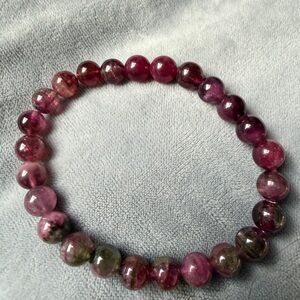 Natural Deep red Tourmaline Bracelet